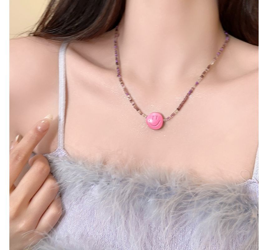 Pendant Smiley designs) Necklace (various Bead