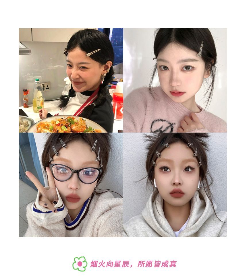 クリップヘアメタリックセット