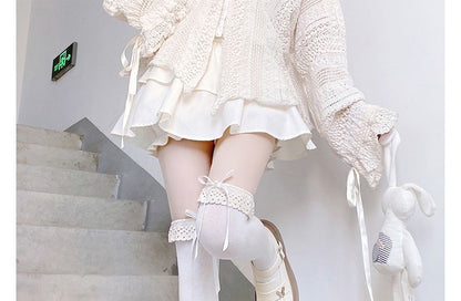 Designs) (Various Plain Trim Lace Socks