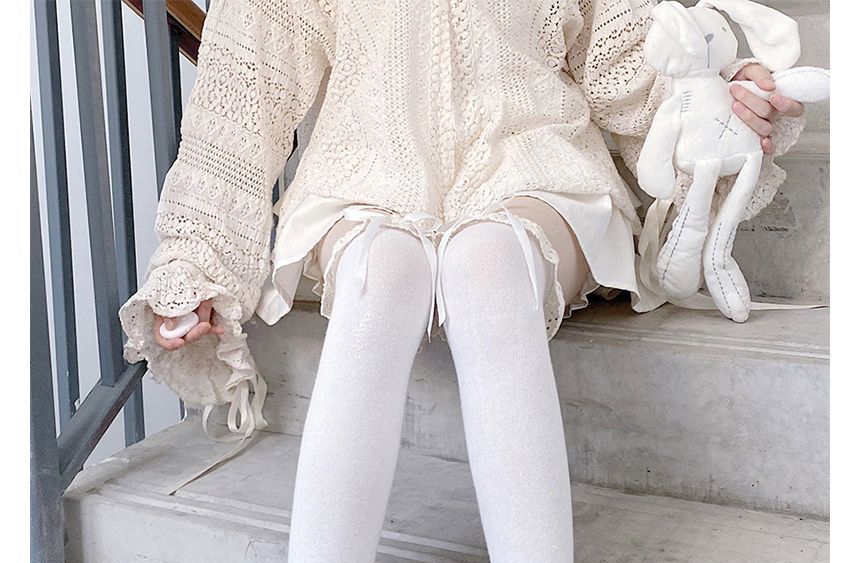 Designs) (Various Plain Trim Lace Socks