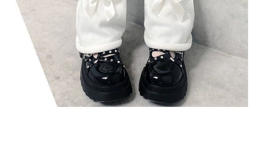 Bow Warmer Knit Plain Leg