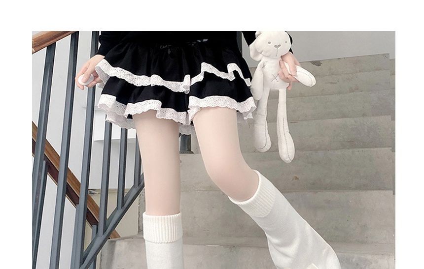 Bow Warmer Knit Plain Leg