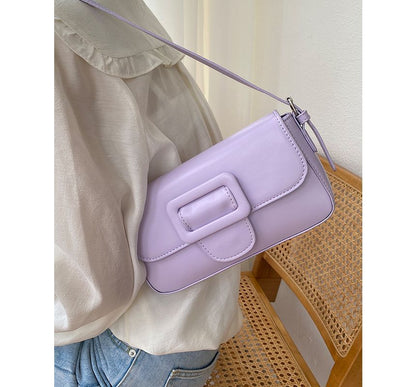 バッグ フェイクショルダー レザー バックルフラップ