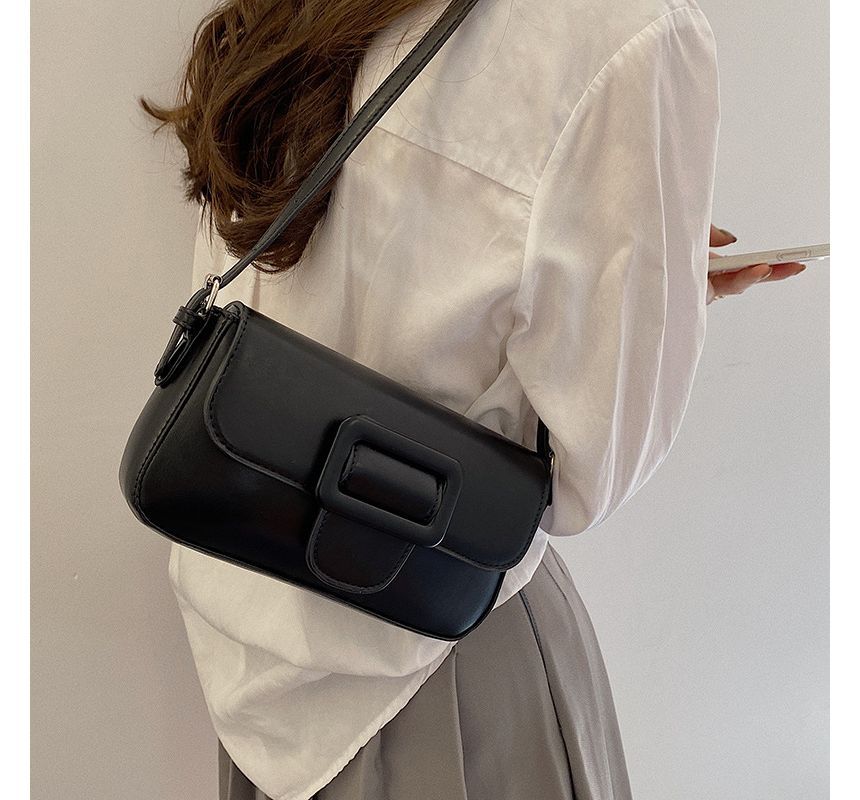 バッグ フェイクショルダー レザー バックルフラップ