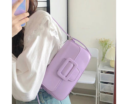 バッグ フェイクショルダー レザー バックルフラップ