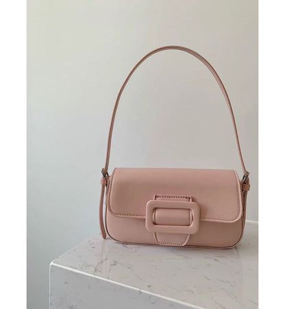 バッグ フェイクショルダー レザー バックルフラップ