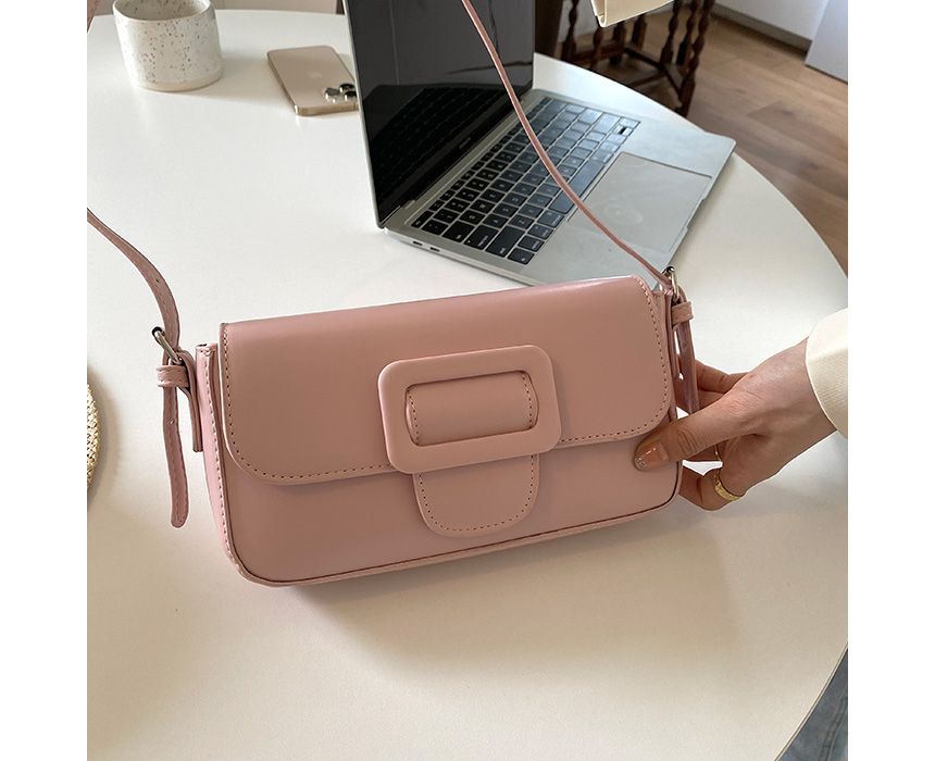 バッグ フェイクショルダー レザー バックルフラップ