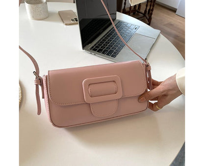 バッグ フェイクショルダー レザー バックルフラップ