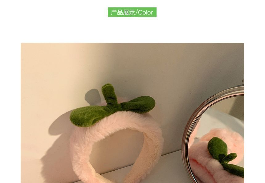 Band Headband Hair Chenille Tie Wrist Peach /