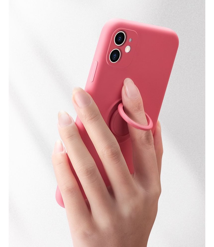 Plain Ring Stand Phone Case - Compatible with iPhone
