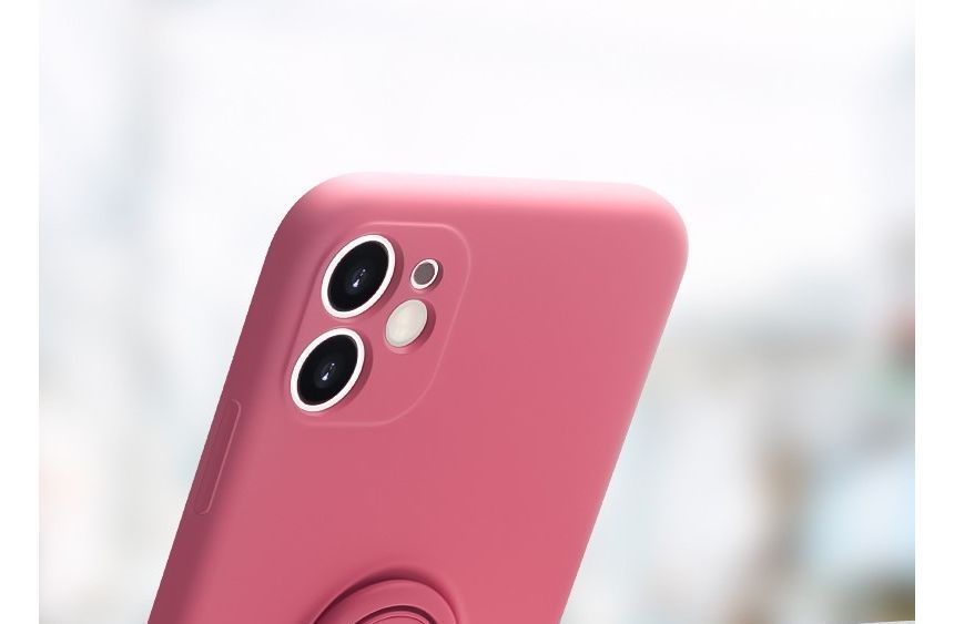 Plain Ring Stand Phone Case - Compatible with iPhone