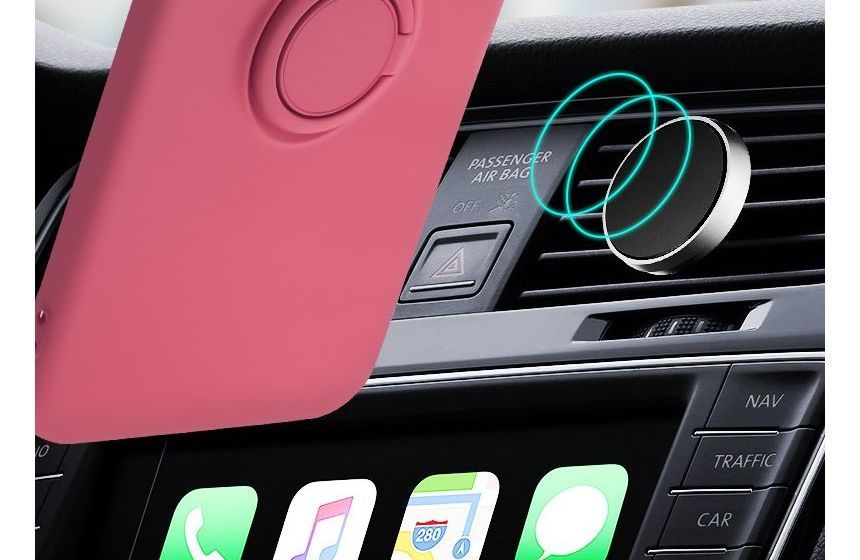 Plain Ring Stand Phone Case - Compatible with iPhone