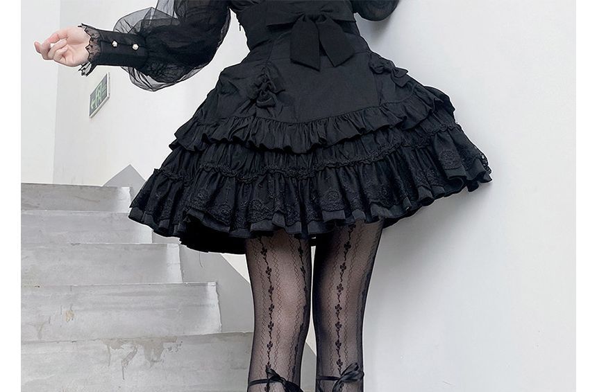 Schnürstrumpfhose Spitze