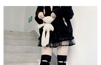 Overknee-Socken mit Schleifenakzent