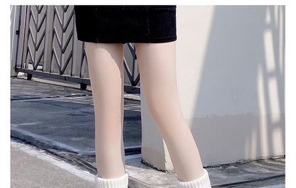 Knit Distressed Leg Warmers Plain