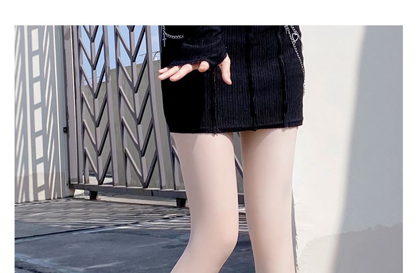 Knit Distressed Leg Warmers Plain