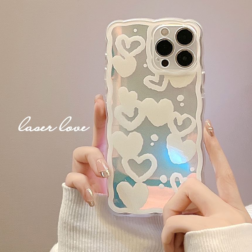 Phone Heart Case Holographic