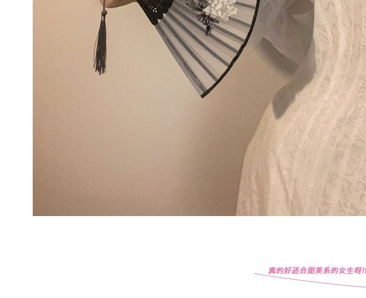 Fabric Hand (Various Floral Designs) Fan Foldable