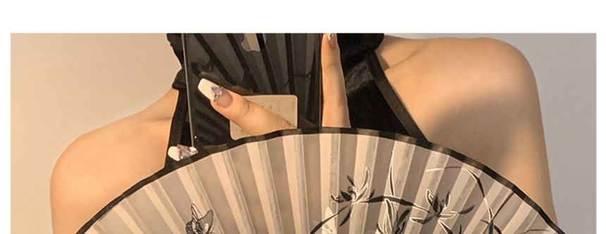 Fabric Hand (Various Floral Designs) Fan Foldable