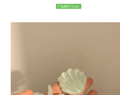 Starfish Clip Faux Hair Resin / Pearl Shell