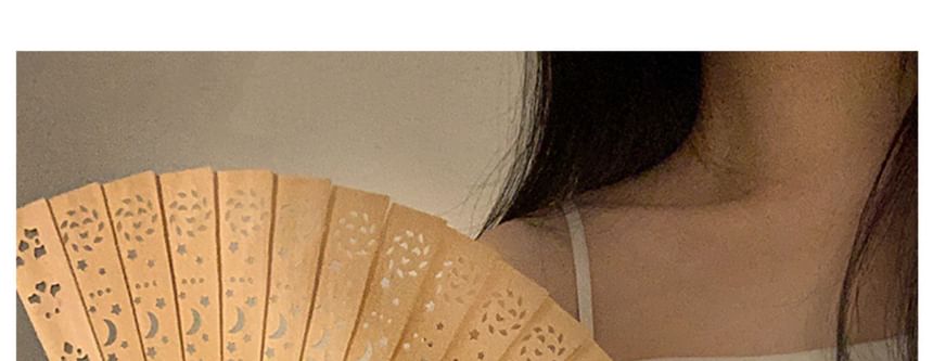 Wooden Foldable Fan Cutout Hand