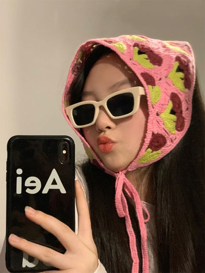 Designs) Square Knit Sunglasses Headband Vintage (Various Triangle /