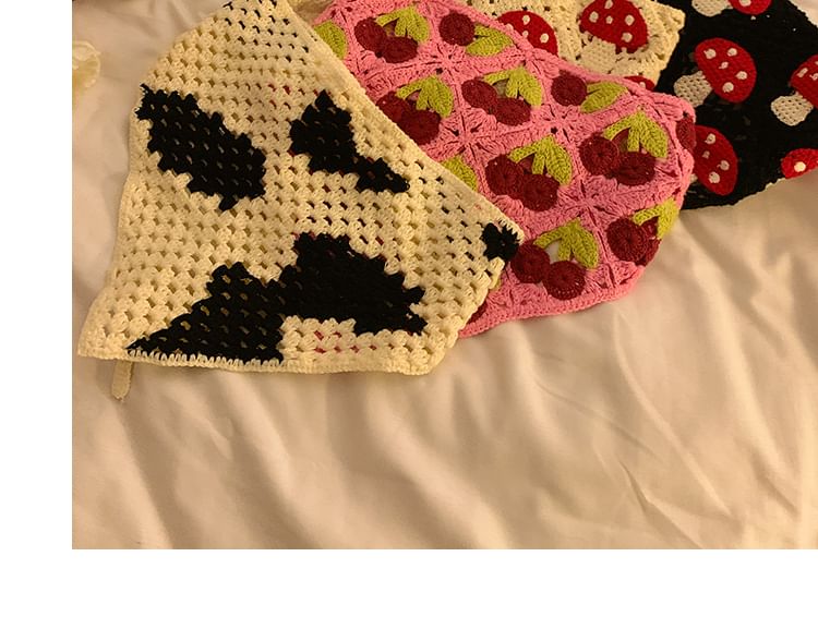 Designs) Square Knit Sunglasses Headband Vintage (Various Triangle /