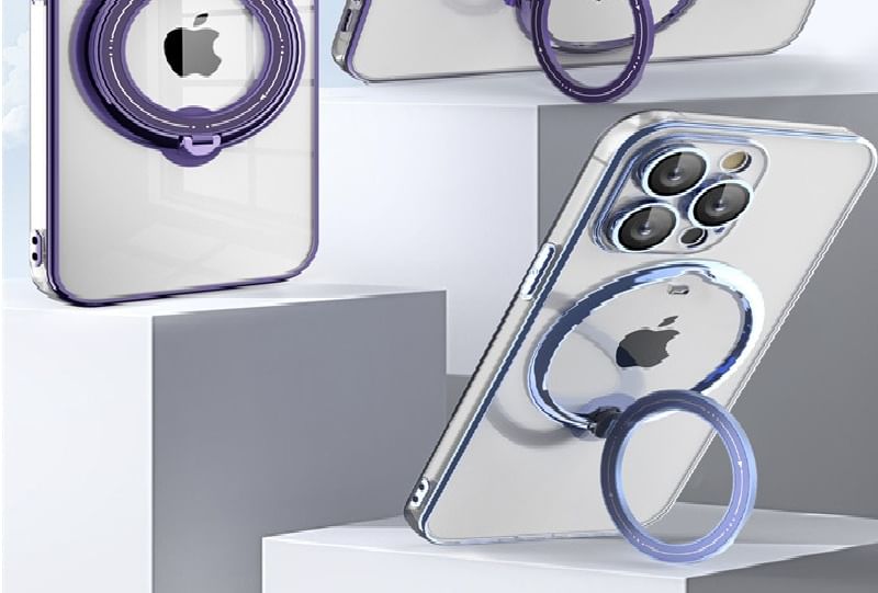 Magnetic Ring Stand Phone Case - Compatible with iPhone and MagSafe