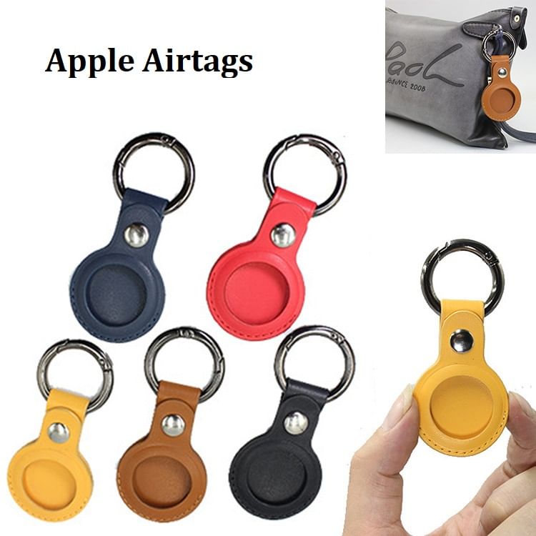 Holder AirTag Faux Leather Keyring