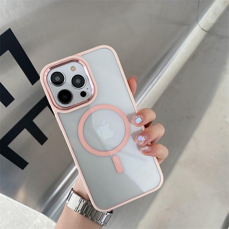 Transparent Magnetic Phone Case - Compatible with iPhone and MagSafe