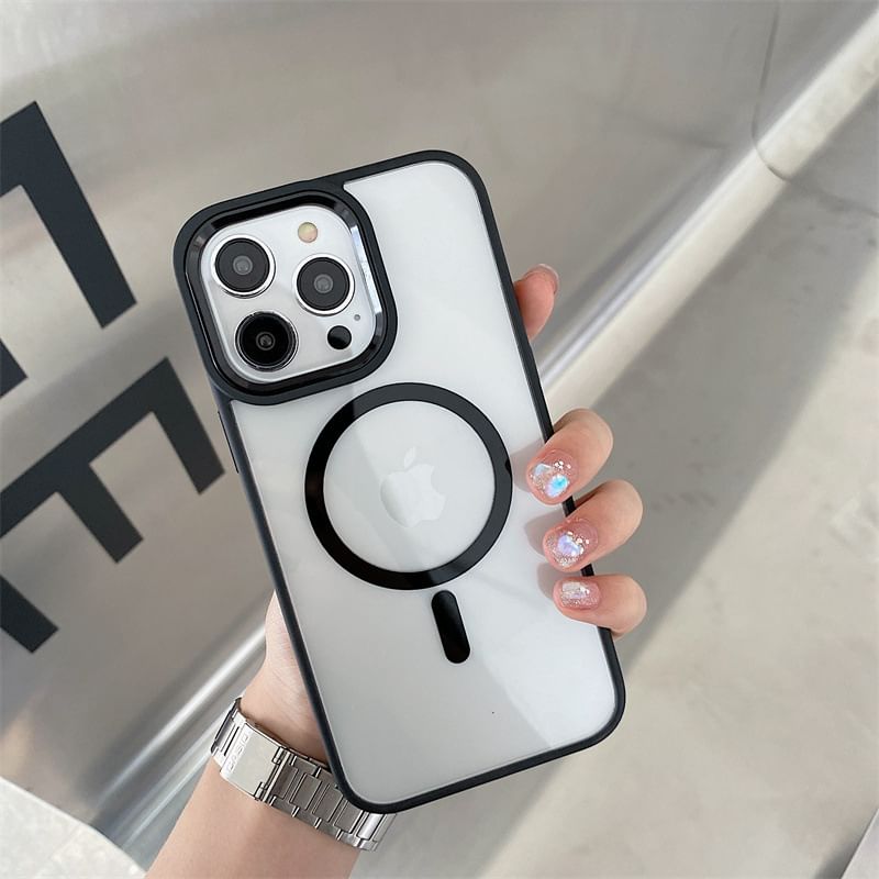 Transparent Magnetic Phone Case - Compatible with iPhone and MagSafe