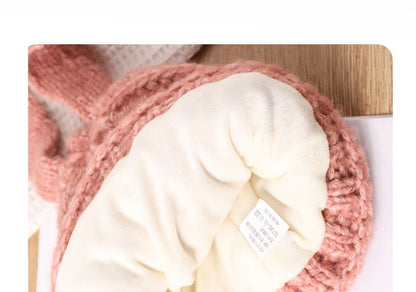 Applikation Strickmütze Hasenohr mit Schriftzug