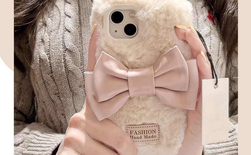 Bow Phone Case Chenille