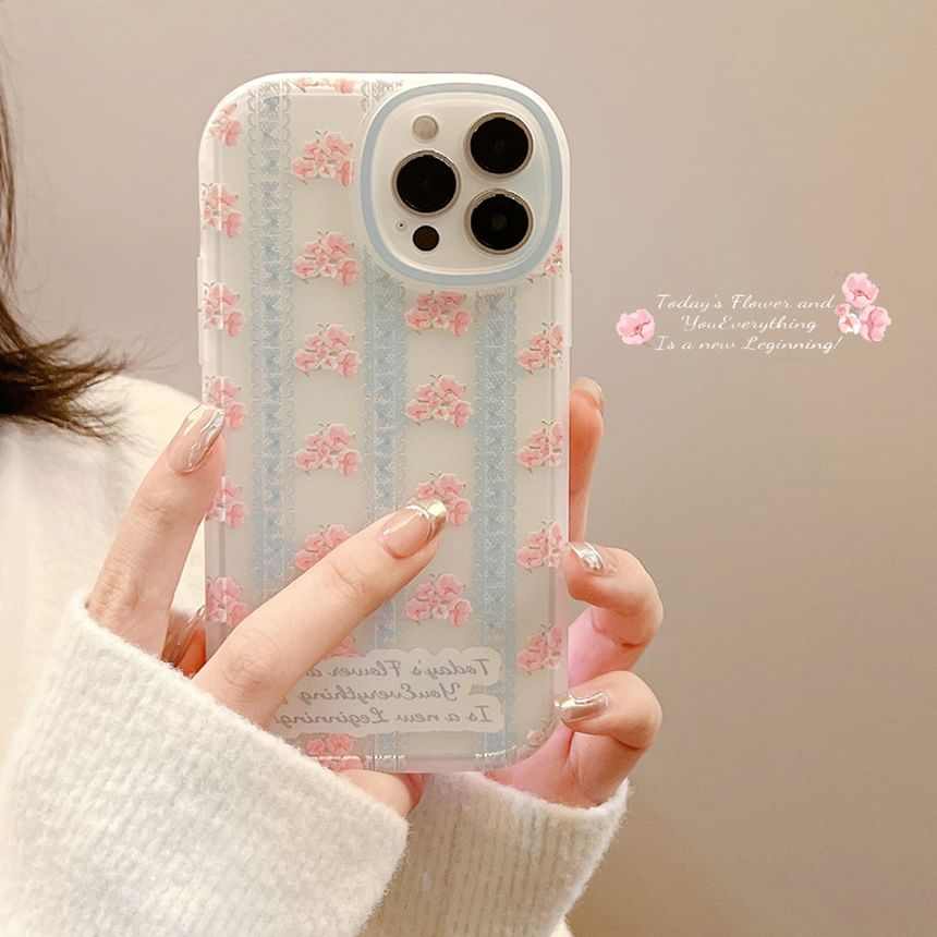Floral Lace Print Phone Case - Compatible with iPhone and Huawei