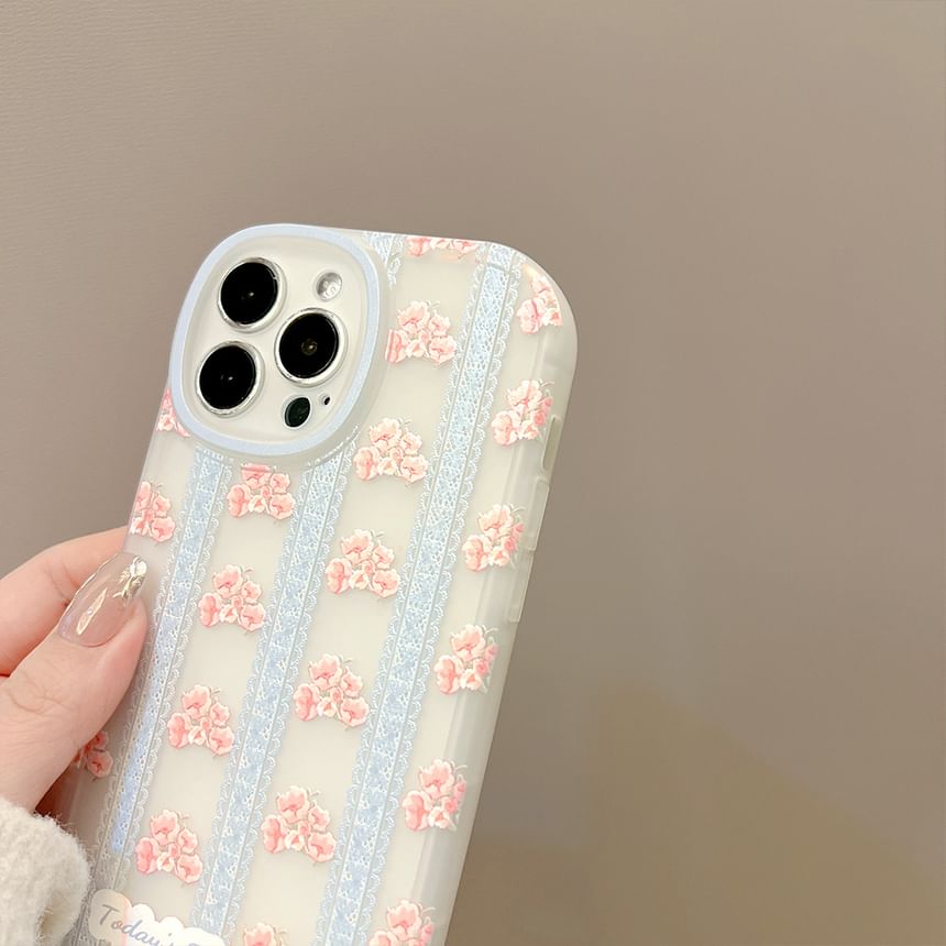 Floral Lace Print Phone Case - Compatible with iPhone and Huawei