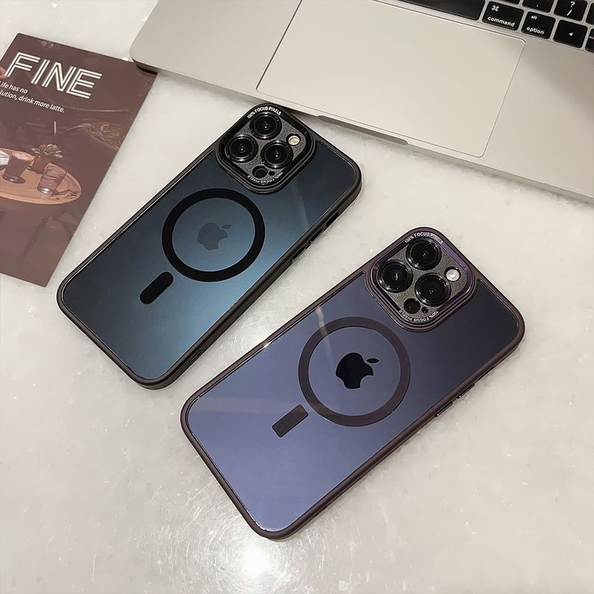 Transparent Magnetic Phone Case - Compatible with iPhone and MagSafe