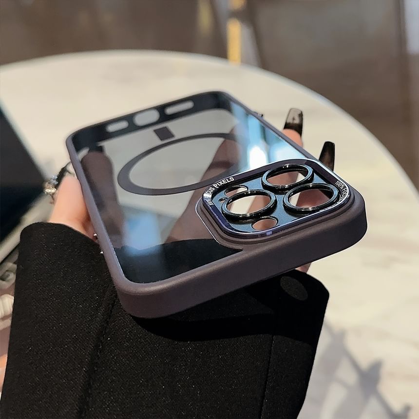 Transparent Magnetic Phone Case - Compatible with iPhone and MagSafe