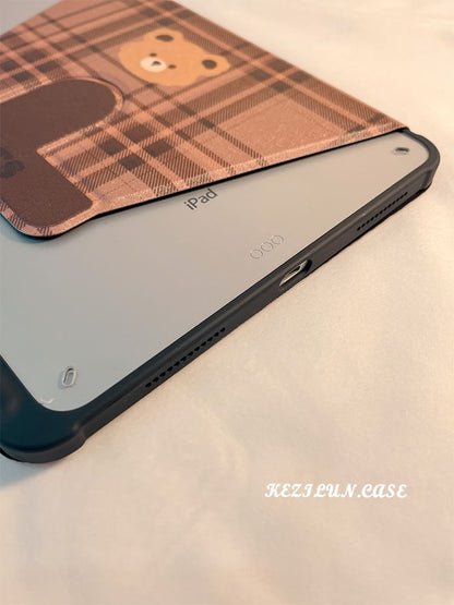 Bear Plaid Case iPad