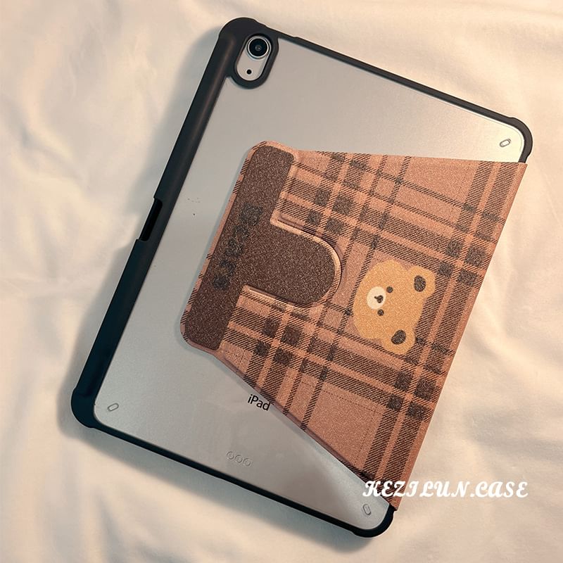 Bear Plaid Case iPad