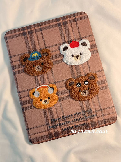 Bear Plaid Case iPad