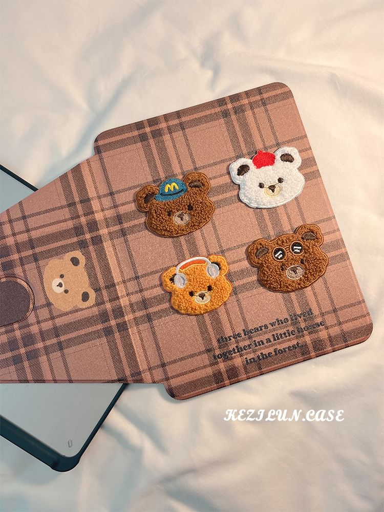 Bear Plaid Case iPad