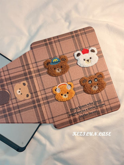 Bear Plaid Case iPad