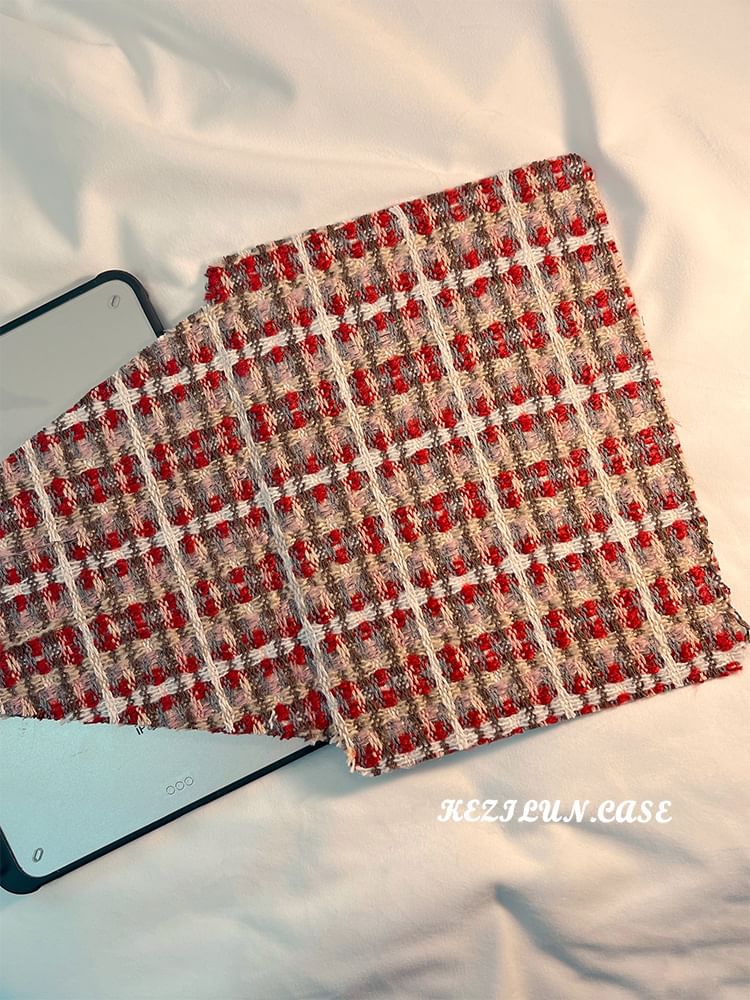 Plaid Knit Tablet Case - Compatible with iPad