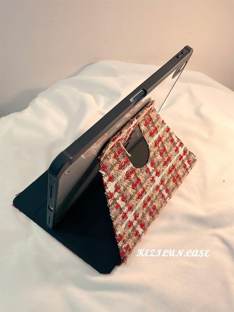 Plaid Knit Tablet Case - Compatible with iPad