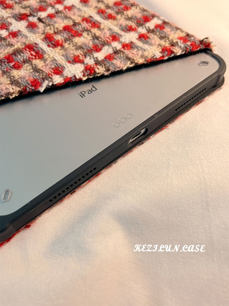 Plaid Knit Tablet Case - Compatible with iPad