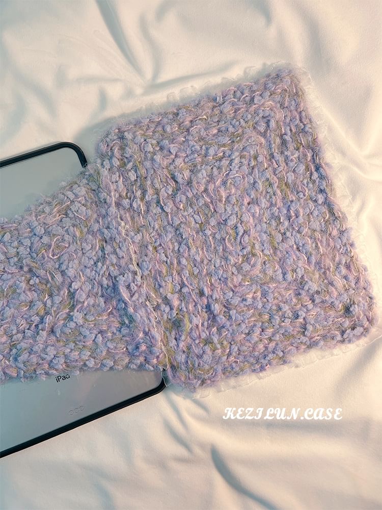 Melange-Strickhülle für iPad