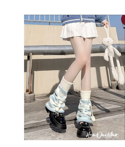 Striped Knit Leg Warmers