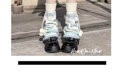 Striped Knit Leg Warmers