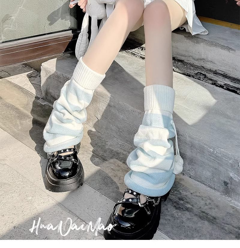 Striped Knit Leg Warmers