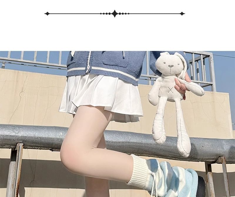 Striped Knit Leg Warmers